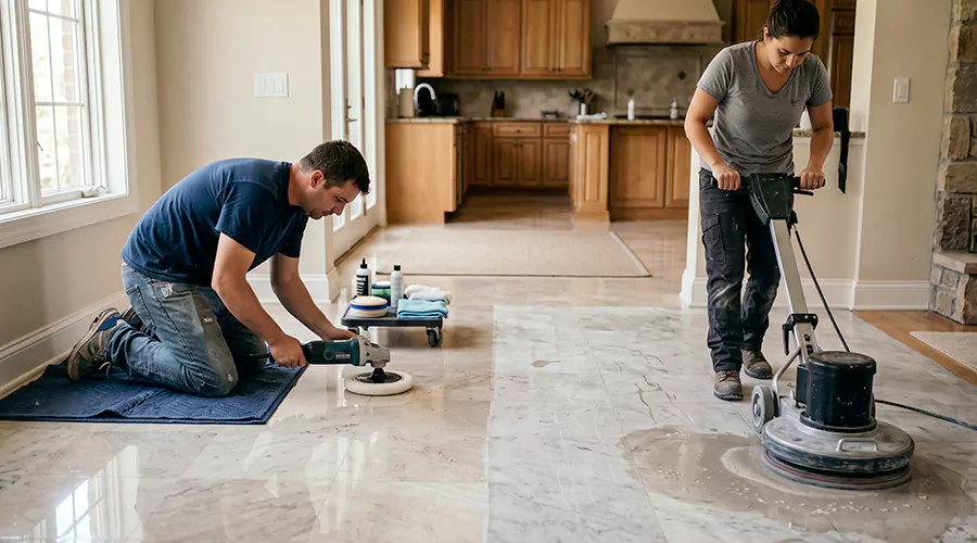 What Is the Difference Between Marble Polishing and Refinishing?