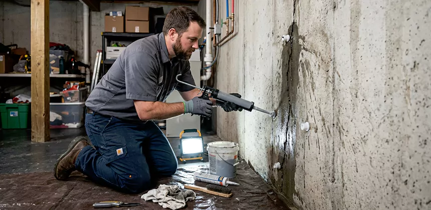 Basement Leak Repair From Inside in Yucca Valley